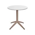 Стол QUATRO FOLD ø 70 TAUPE-WHITE1